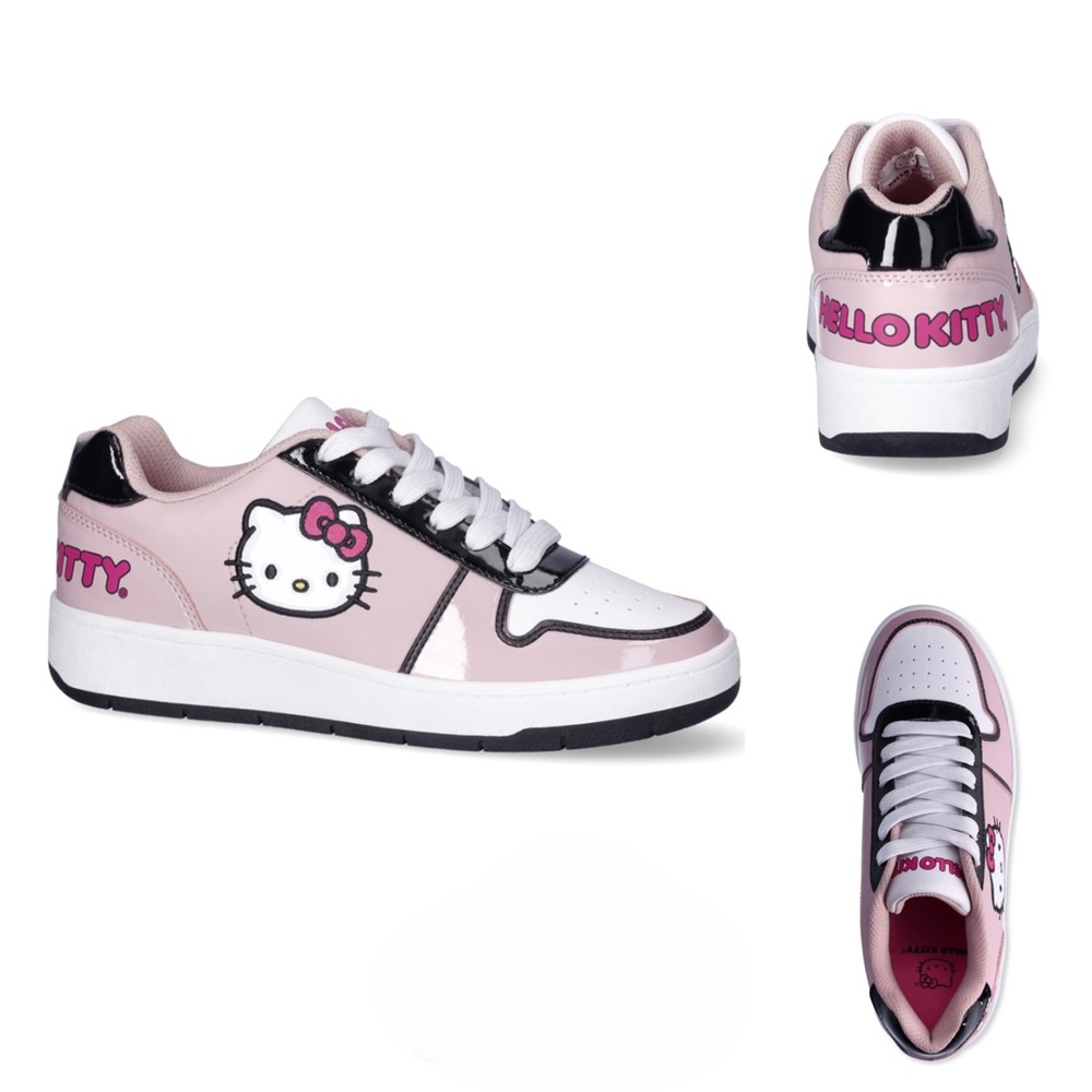NWT Sanrio Hello Kitty Pink and White Women's Sneakers, size 8,10.